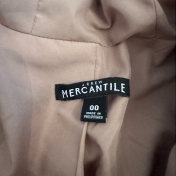 J. Crew Mercantile Sz 00 Tan Wool Blend Vail Coat Fur Trim Hood Preppy Heritage - Picture 11 of 12